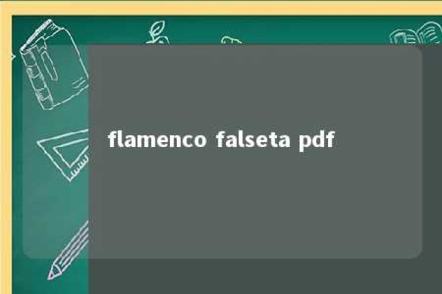 flamenco falseta pdf 